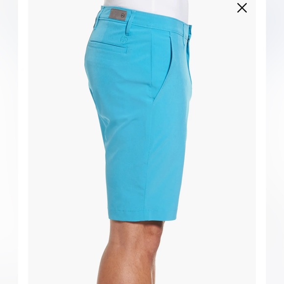 NWT AG Green Label 'The Canyon' Flat Front Performance Shorts Size 30 Ocean Blue - Picture 3 of 10